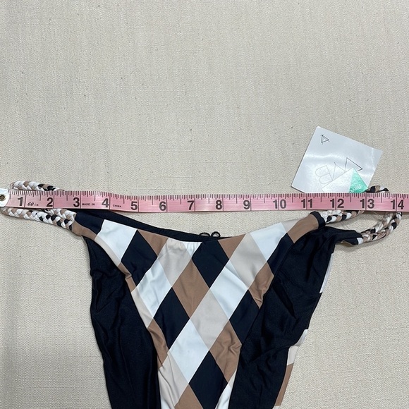 NWT VYB Black Reversible Checkered Bikini Bottoms - Picture 5 of 8